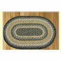 Capitol Earth Rugs Black-Mustard-Creme Jute Braided Rug 02-116